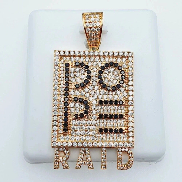 Gold Plated CZ Pendant, INUS1BR059 - Picture 1 of 9